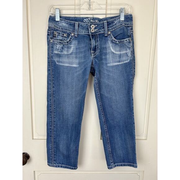 Miss Me Mid Rise Stretch Cropped Capri Jeans-Size 27 - Picture 2 of 6